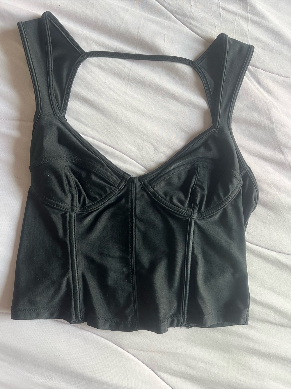 Kimchi Blue Black Cropped Bustier Tank